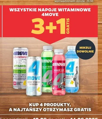 Napój witaminowy 4MOVE Calm Down promocja w Netto