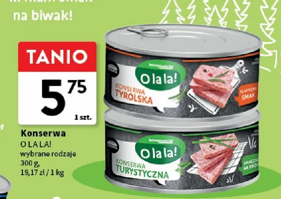 Konserwa tyrolska O la la! promocja w Intermarche
