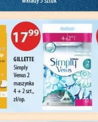 Maszynki jednorazowe do golenia Gillette Simply Venus 2 4-pak promocja w Drogerie Laboo
