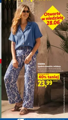 Spodnie damskie z wiskozy Esmara promocja w Lidl