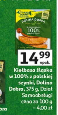 Kiełbasa śląska w 100% z polskiej szynki promocja w Auchan