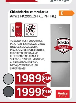 Chłodziarko-zamrażarka Amica FK2995,2FTX(E) promocja w kakto.pl