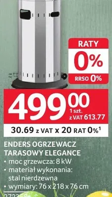 Ogrzewacz tarczowy porcelanowe Enders promocja w Selgros