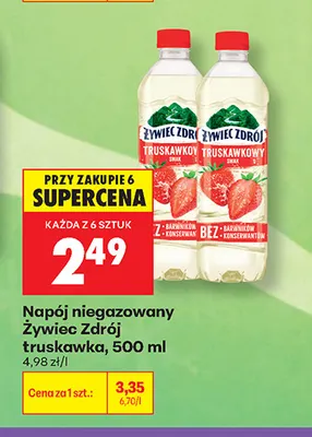 Napój niegazowany Żywiec Zdrój truskawka promocja w Biedronka