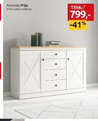 Komoda Frija S153xG43,5xW93cm promocja w Black Red White