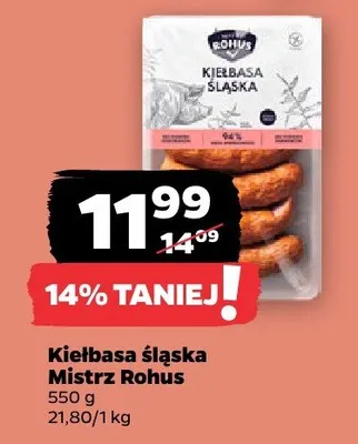 Kielbasa śląska Mistrz Rohus promocja w Netto