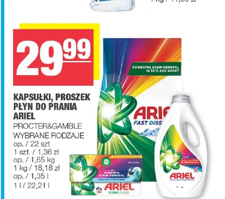 Płyn do prania Ariel promocja w SPAR