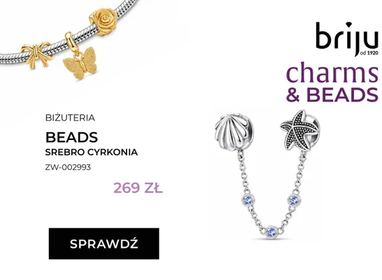 Biżuteria beads Briju srebro cyrkonia ZW-002993 promocja w Briju