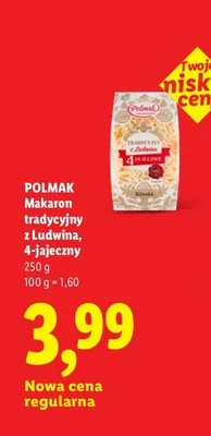 Makaron tradycyjny z Ludwina 4-jajeczny Polmak promocja w Lidl