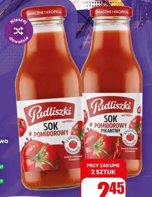 Sok pomidorowy Pudliszki promocja w Dino
