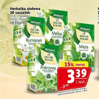Herbatka ziołowa Rumianek Herbapol promocja w Prim Market