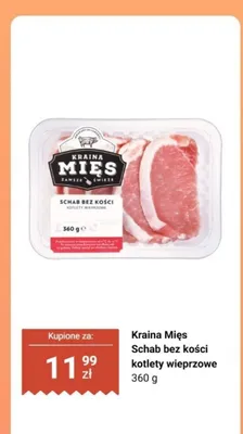 Schab bez kości kotlety wieprzowe Kraina Mięs promocja w Biedronka