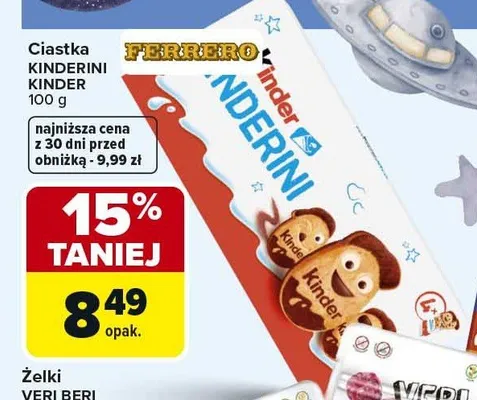 Ciastka Kinderini Kinder promocja w Carrefour Market