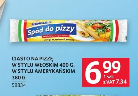Ciasto na pizzę w stylu amerykańskim Henglein promocja w Selgros