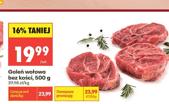 Goleń wołowa bez kości promocja w Biedronka