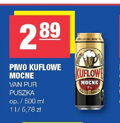 Piwo Kuflowe Mocne promocja w SPAR