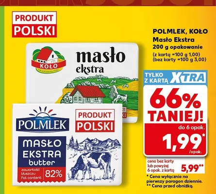 Masło Ekstra Koło promocja w Kaufland