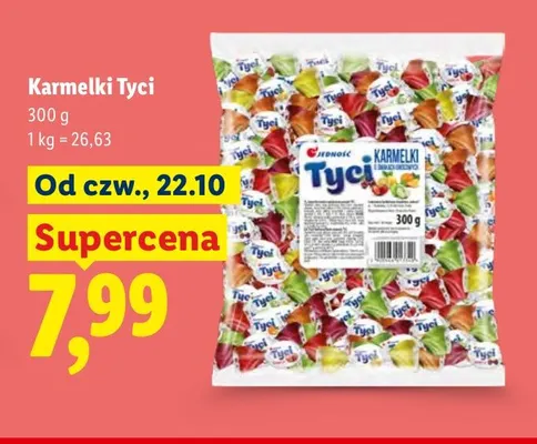 Karmelki Tyci Jedność promocja w Lidl