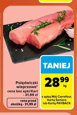 Polędwiczki wieprzowe promocja w Carrefour
