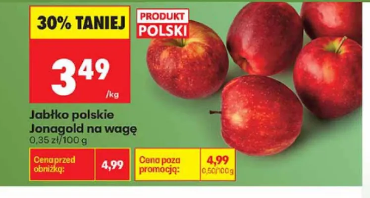 Jabłko polskie Jonagold na wagę promocja w Biedronka