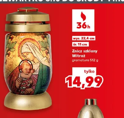 Znicz szklany Witraż promocja w Kaufland