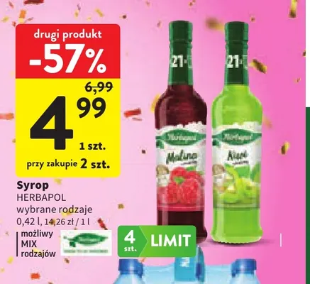 Syrop Herbapol mięta promocja w Intermarche