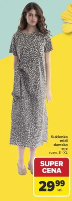 Sukienka midi damska promocja w Carrefour
