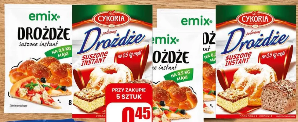 Drożdże suszone instant  promocja w Dino