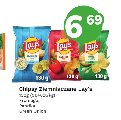 Chipsy ziemniaczane Lay's Fromage promocja w Limonka