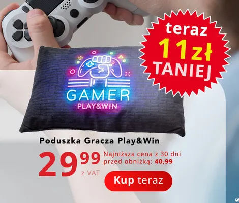 Poduszka gracza Play & Win promocja w Poczta Polska