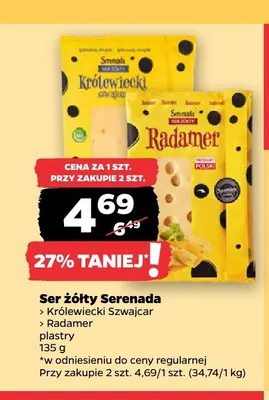 Ser żółty Radamer Serenada promocja w Netto