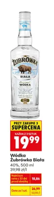 Wódka Żubrówka Biała promocja w Biedronka