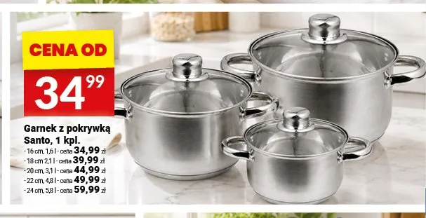 Garnek z pokrywką Santo 16 cm promocja w Twój Market