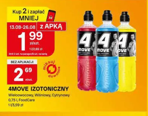 Napój izotoniczny 4MOVE Cytrynowy promocja w Chorten