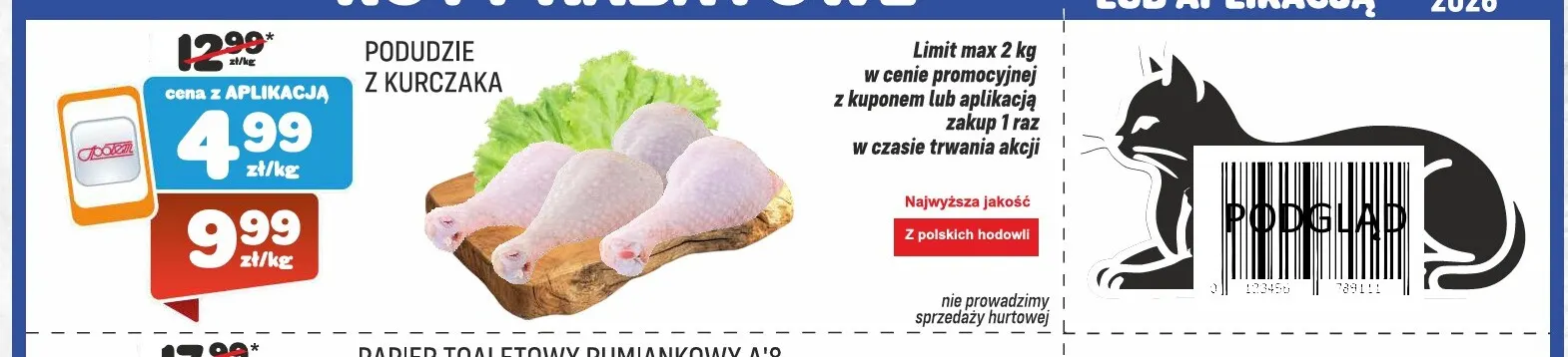 Podudzie z kurczaka promocja w Społem Praga