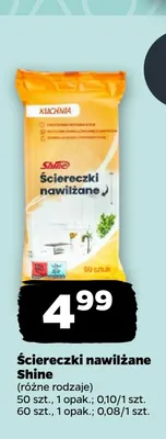 Ściereczki nawilżane Shine promocja w Netto