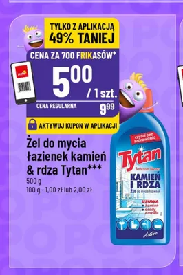Żel do mycia łazienek kamień & rdza Tytan promocja w POLOmarket