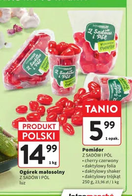 Pomidory cherry czerwone Z Sadów i Pól promocja w Intermarche