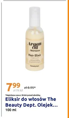 Eliksir do włosów The Beauty Dept. Olejek arganowy promocja w Action