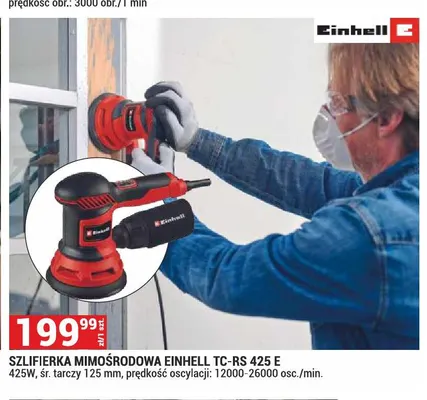 Szlifierka mimośrodowa Einhell TC-RS 425 E promocja w Merkury Market
