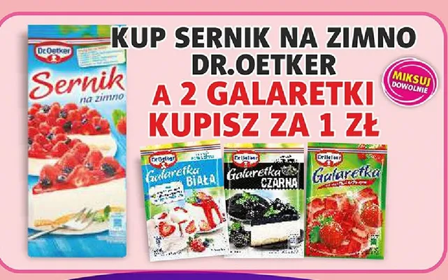 Sernik na zimno i galaretki Dr.Oetker promocja w Prim Market