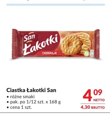 Ciastka Łakotki San promocja w Makro