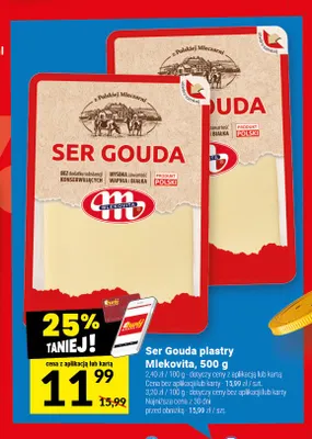 Ser Gouda plastry Mlekovita promocja w Twój Market