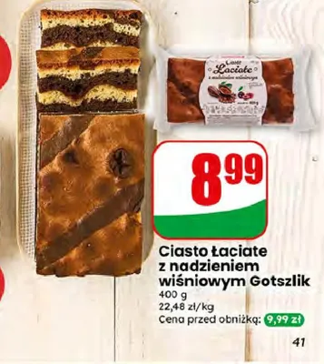 Ciasto Łaciate z nadzieniem wiśniowym Gotszlik promocja w Dino