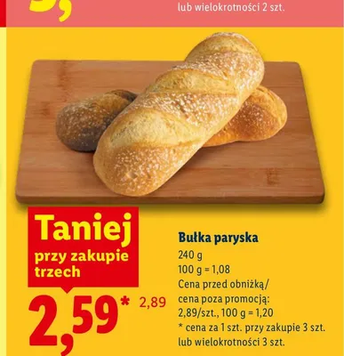 Bułka paryska promocja w Lidl