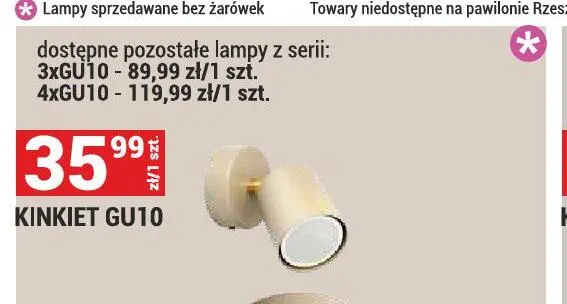 Lampa 3xGU10 promocja w Merkury Market
