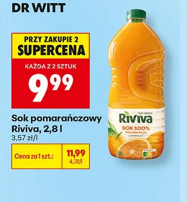 Sok pomarańczowy Riviva promocja w Biedronka