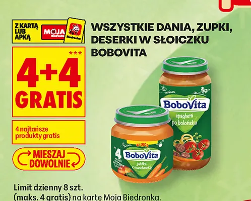 Dania, zupki, deserki w słoiczku BoboVita promocja w Biedronka