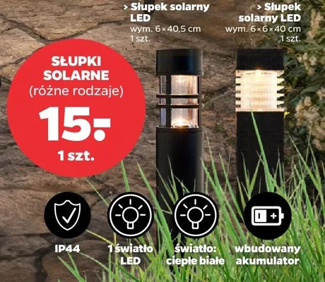 Słupek solarny LED promocja w Netto
