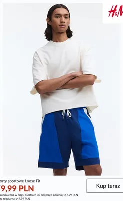 Szorty sportowe Loose Fit H&M promocja w H&M